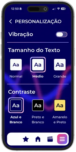 App Sentido - modo visualiza&ccedil;&atilde;o