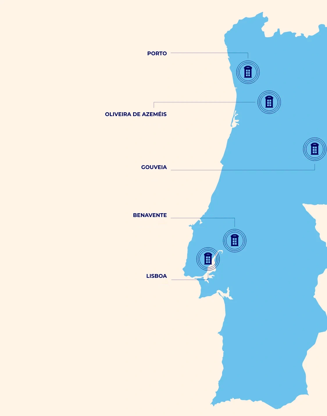 Mapa Cabines de Leitura